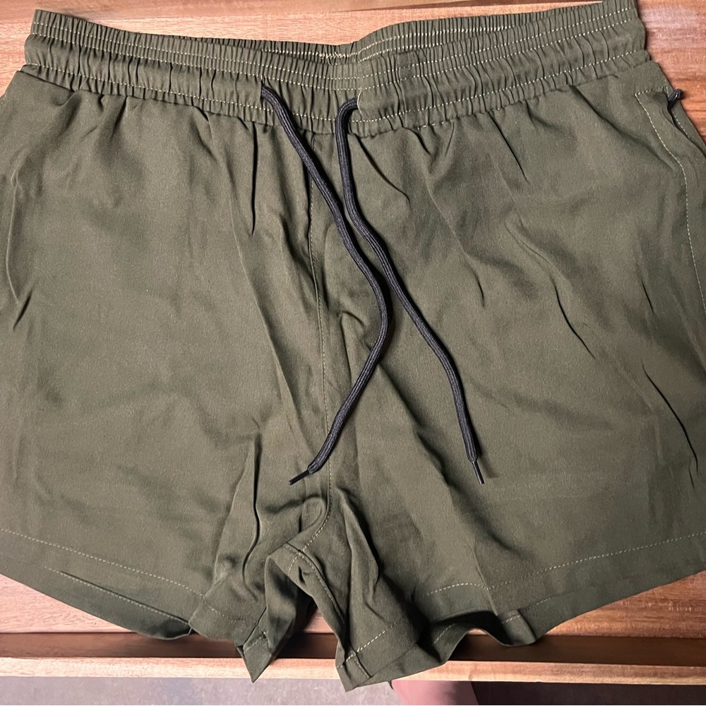 Olive Green Men's Swim Trunks